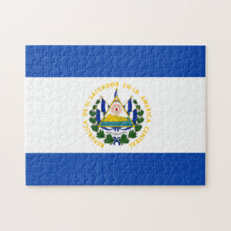 Puzzle Bandera de El Salvador, escudo de armas nacional