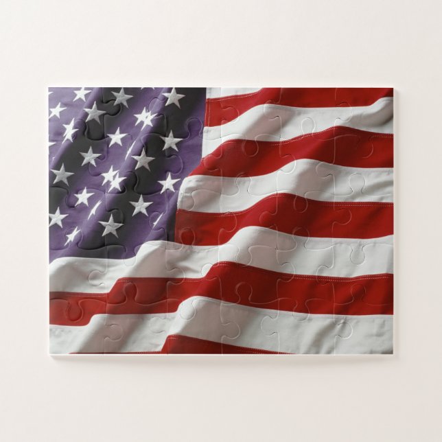 Puzzle Bandera de Estados Unidos - Estrellas y franjas (Horizontal)