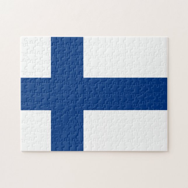 Puzzle Bandera de Finlandia (Horizontal)