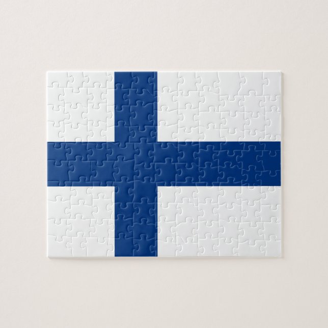 Puzzle Bandera de Finlandia (Horizontal)