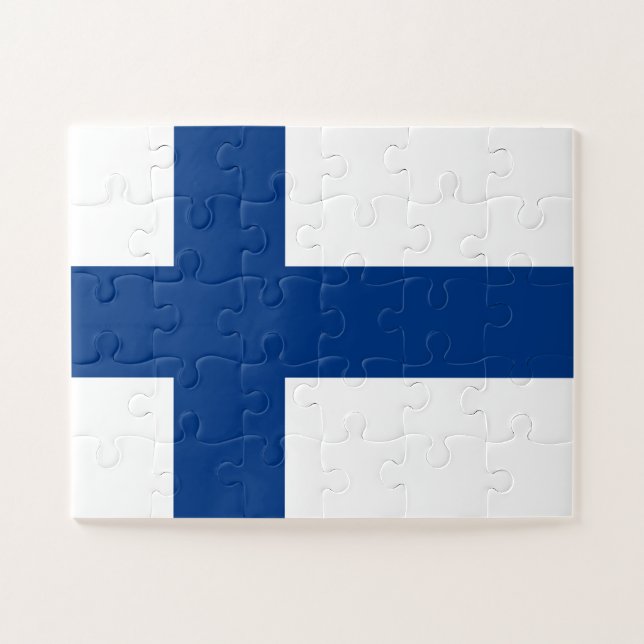 Puzzle Bandera de Finlandia (Horizontal)