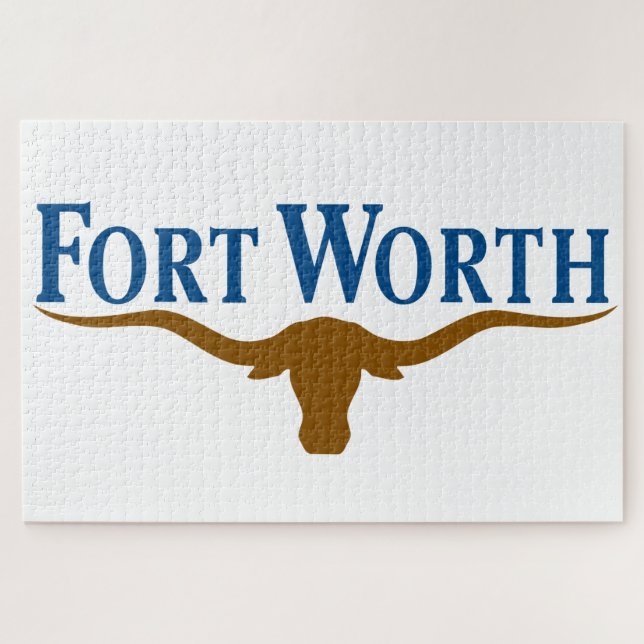 Puzzle Bandera de Fort Worth (Texas) (Horizontal)