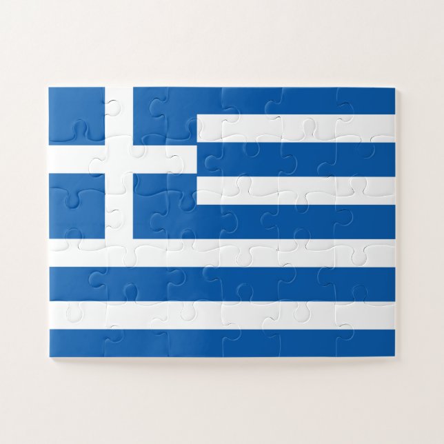 Puzzle Bandera de Grecia (Horizontal)