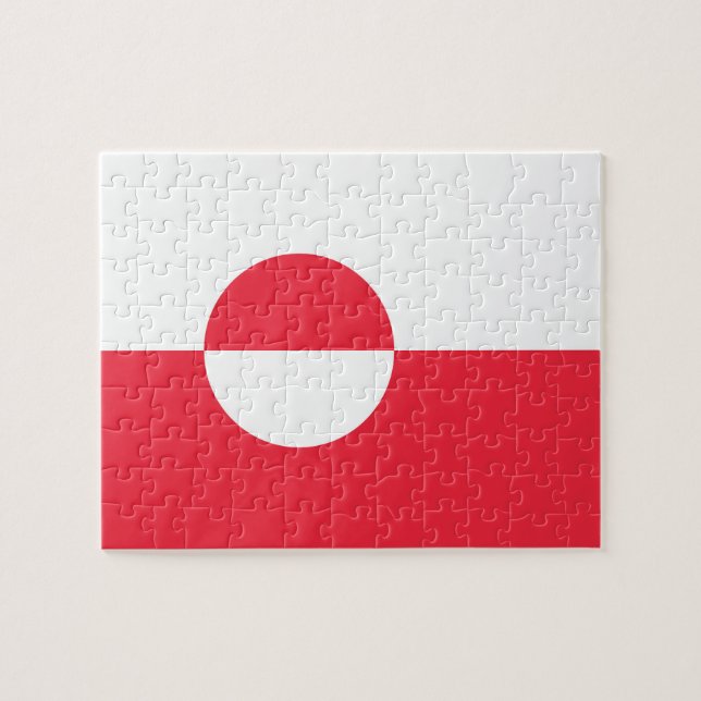 Puzzle Bandera de Groenlandia (Horizontal)