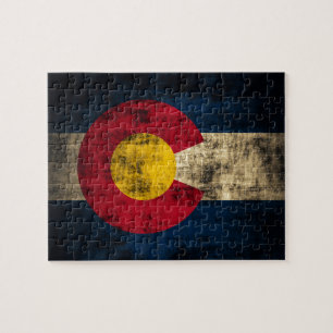 Puzzle Bandera de Grunge Colorado