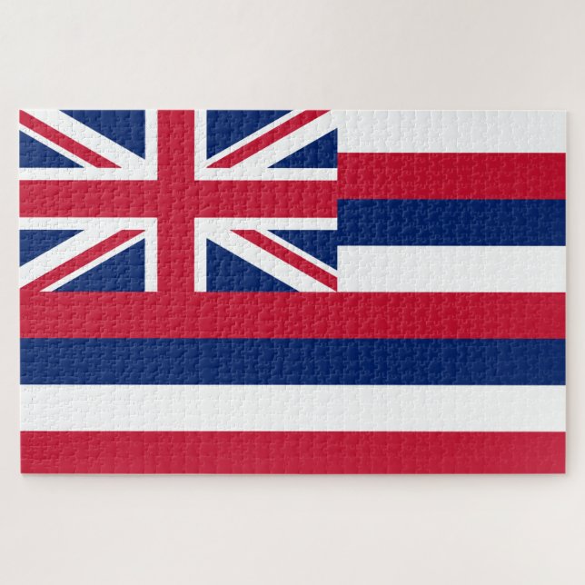 Puzzle Bandera de Hawaii (Estado de los Estados Unidos) (Horizontal)