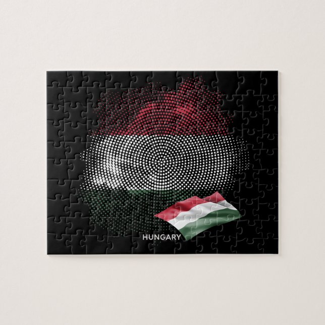 Puzzle bandera de Hungría (Horizontal)