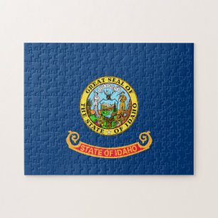 Puzzle Bandera de Idaho: el Estado Gemológico, Montañas d