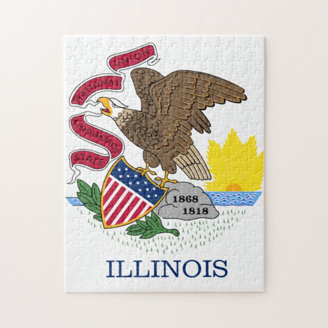Puzzle Bandera de Illinois (Vertical)