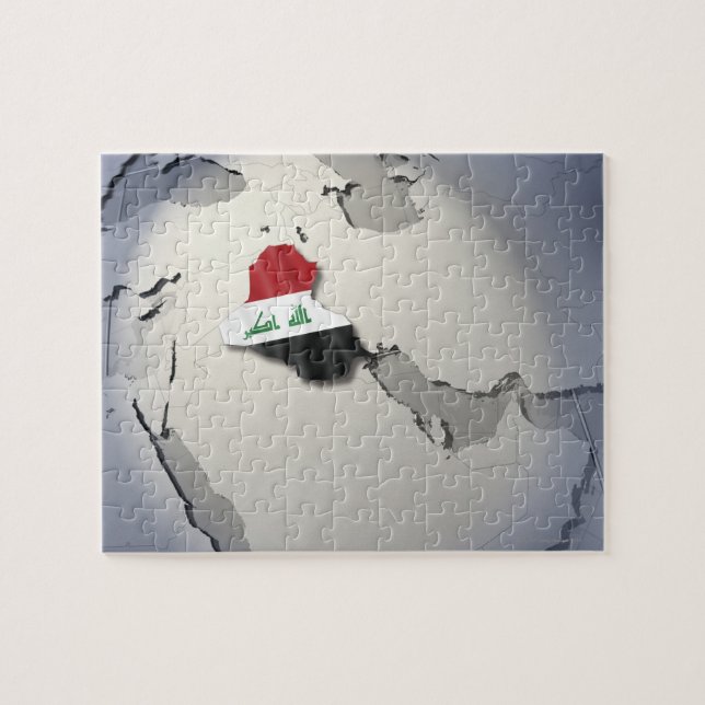 Puzzle Bandera de Iraq (Horizontal)