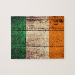 Puzzle Bandera de Irlanda de madera