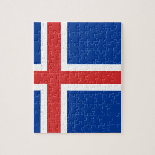 Puzzle Bandera de Islandia (Vertical)