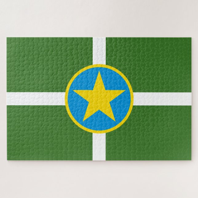 Puzzle Bandera de Jackson (Misisipi) (Horizontal)