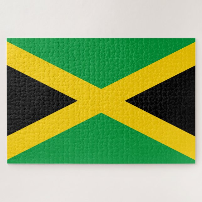 Puzzle Bandera de Jamaica (Horizontal)