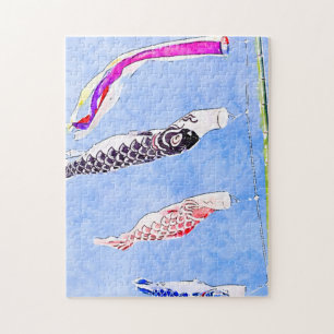 Puzzle Bandera de Koi Koinobori en Japón