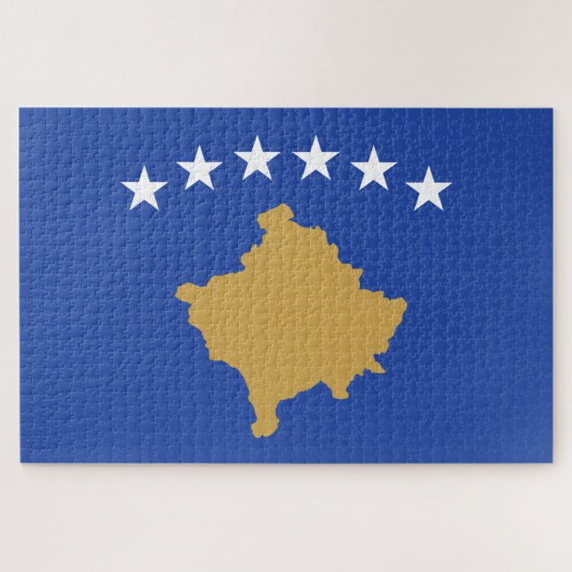 Puzzle Bandera de Kosovo (Horizontal)
