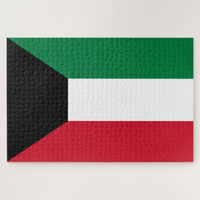 Puzzle Bandera de Kuwait (Horizontal)