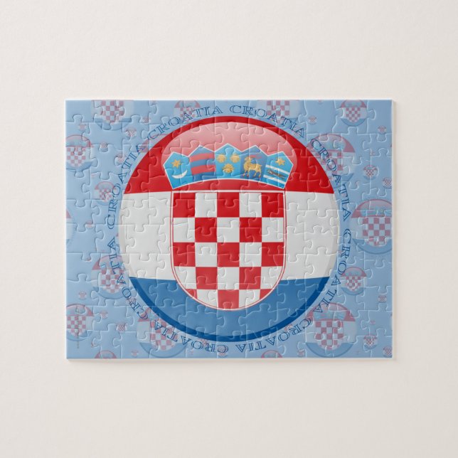 Puzzle Bandera de la burbuja de Croacia (Horizontal)