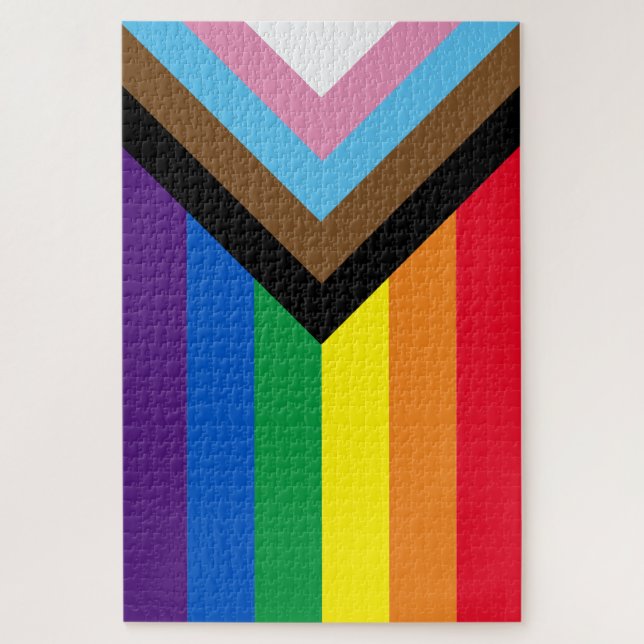 Puzzle Bandera de la diversidad gay inclusiva arco iris L (Vertical)