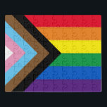 Puzzle Bandera de la diversidad gay inclusiva arco iris L<br><div class="desc">Rompecabezas de arco iris inclusivo Lgbtq bandera gay rompecabezas Orgullo lgbt lgbtq diversidad inclusiva progreso trans bandera arcoíris gay</div>