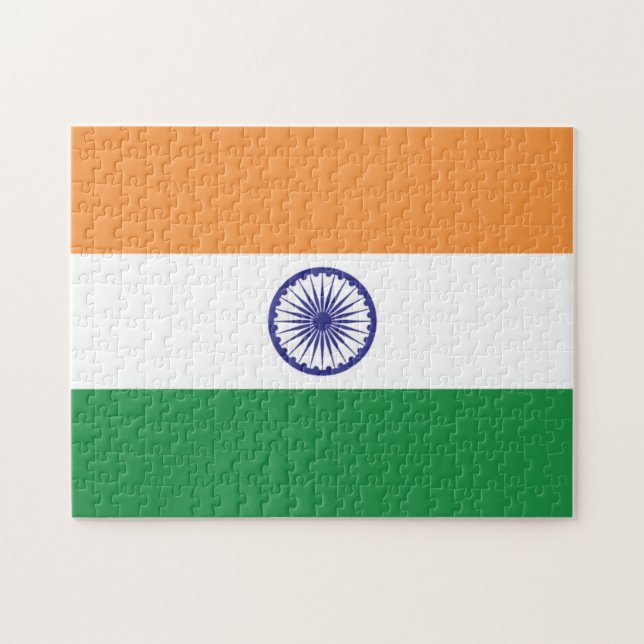 Puzzle Bandera de la India (Horizontal)