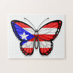 Puzzle Bandera de la mariposa de Puerto Rico