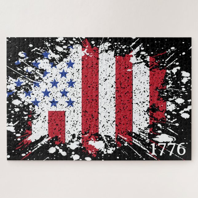 Puzzle Bandera de la Paz Estadounidense 1776 National J (Horizontal)