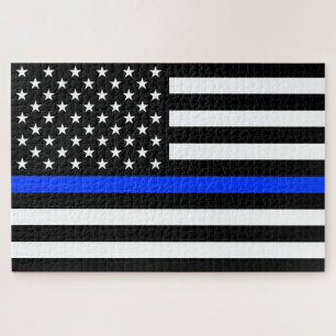 Puzzle Bandera de la policía de la delgada línea azul