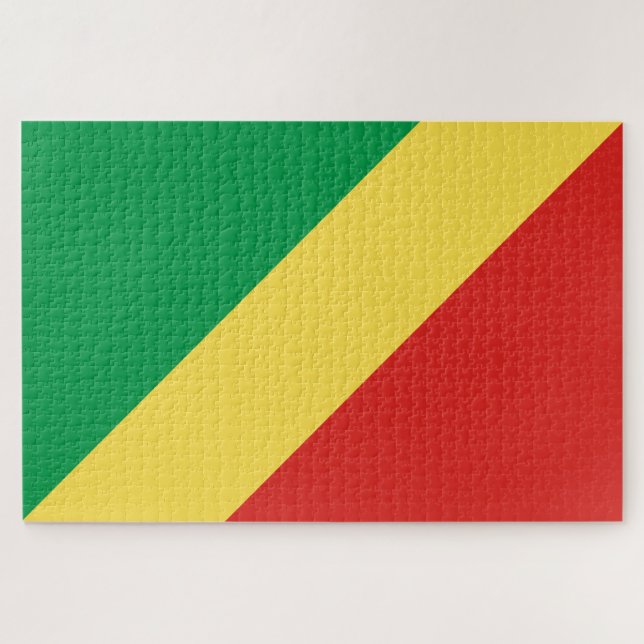 Puzzle Bandera de la República del Congo (Horizontal)