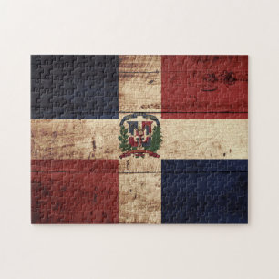Puzzle Bandera de la República Dominicana en grano de