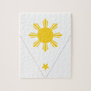 Puzzle Bandera de las Filipinas - el Tatlong Bituin en