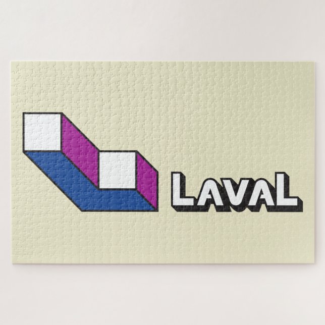 Puzzle Bandera de Laval (Quebec, Canadá) (Horizontal)