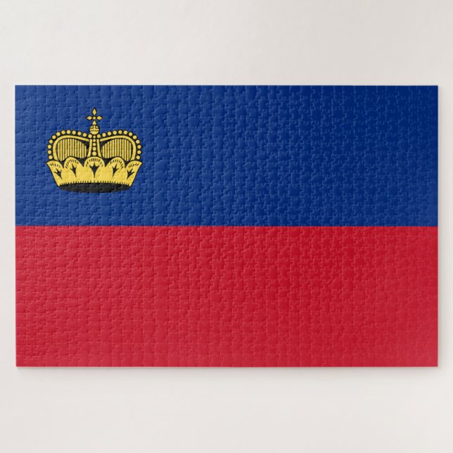 Puzzle Bandera de Liechtenstein (Horizontal)