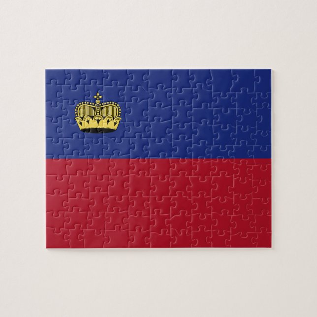 Puzzle Bandera de Liechtenstein (Horizontal)