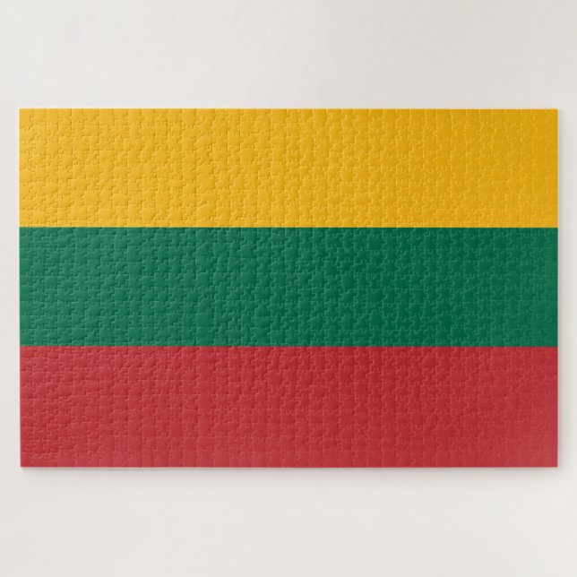 Puzzle Bandera de Lituania (Horizontal)