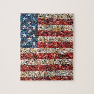 Puzzle bandera de los estados unidos