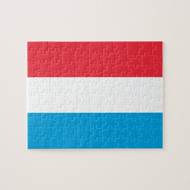 Puzzle Bandera de Luxemburgo (Horizontal)