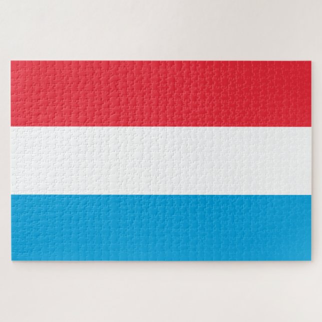 Puzzle Bandera de Luxemburgo (Horizontal)