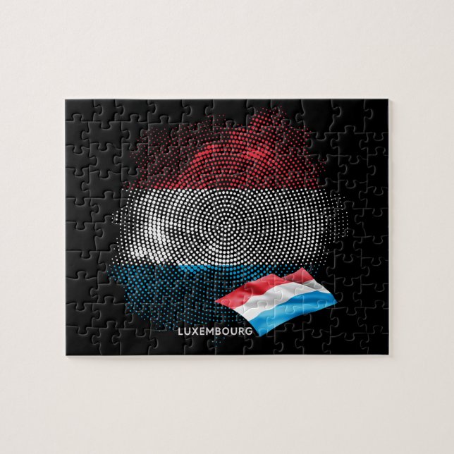 Puzzle bandera de Luxemburgo (Horizontal)