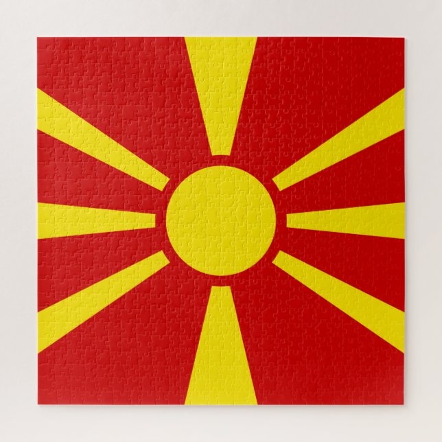 Puzzle Bandera de Macedonia del Norte (Vertical)