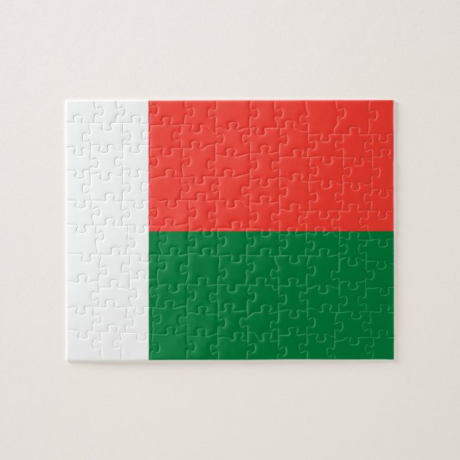 Puzzle Bandera de Madagascar (Horizontal)