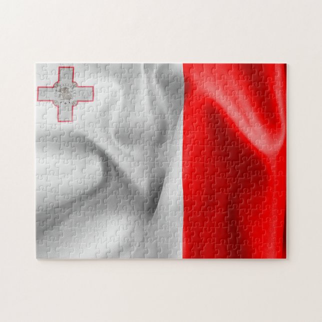 Puzzle Bandera de Malta (Horizontal)