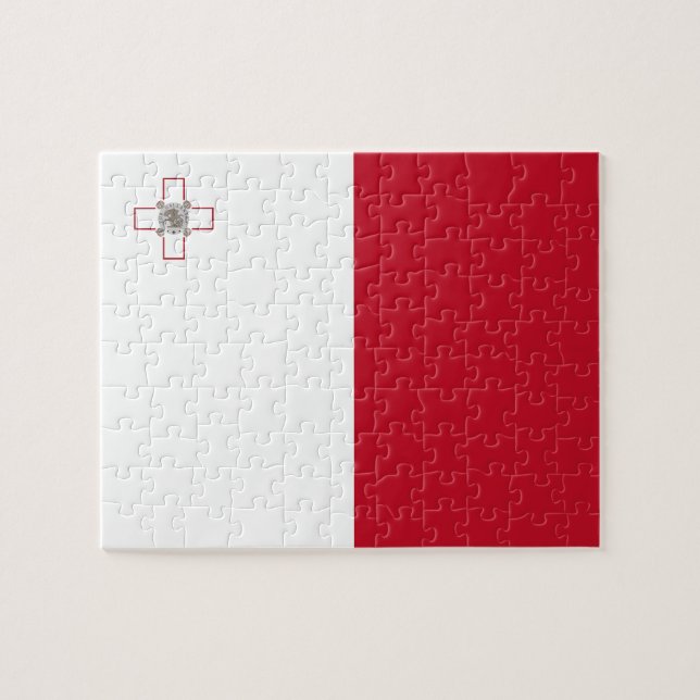 Puzzle Bandera de Malta (Horizontal)