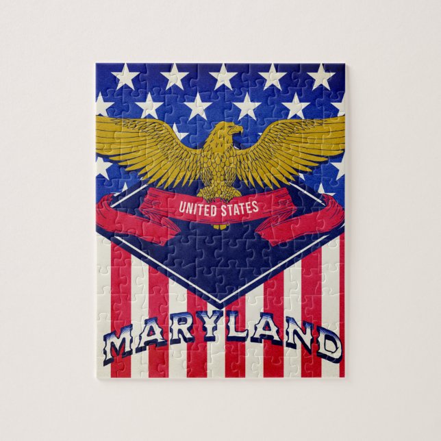 Puzzle Bandera de Maryland USA (Vertical)
