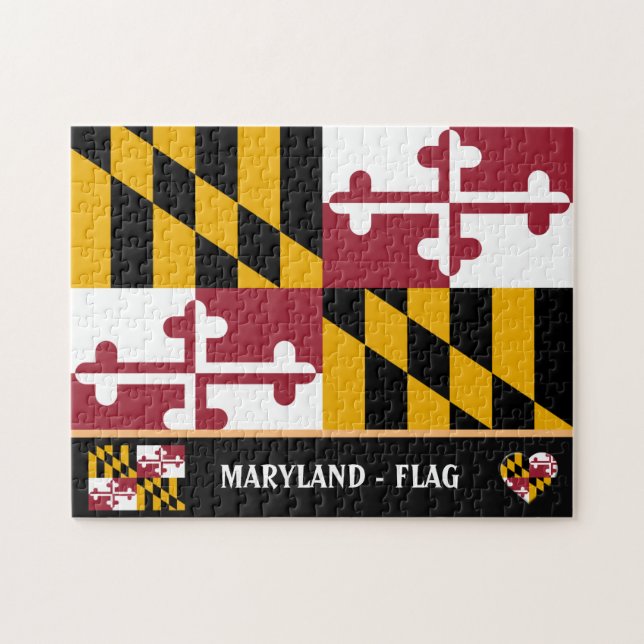 Puzzle Bandera de Maryland y estado de Maryland Estados U (Horizontal)