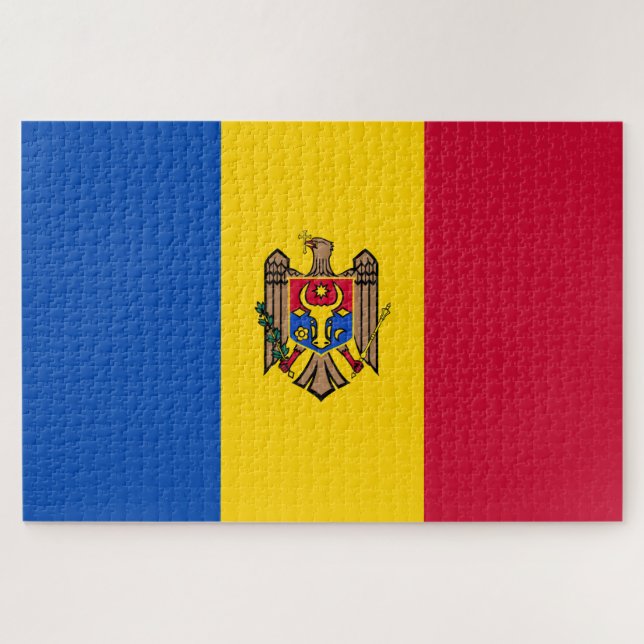 Puzzle Bandera de Moldavia (Horizontal)