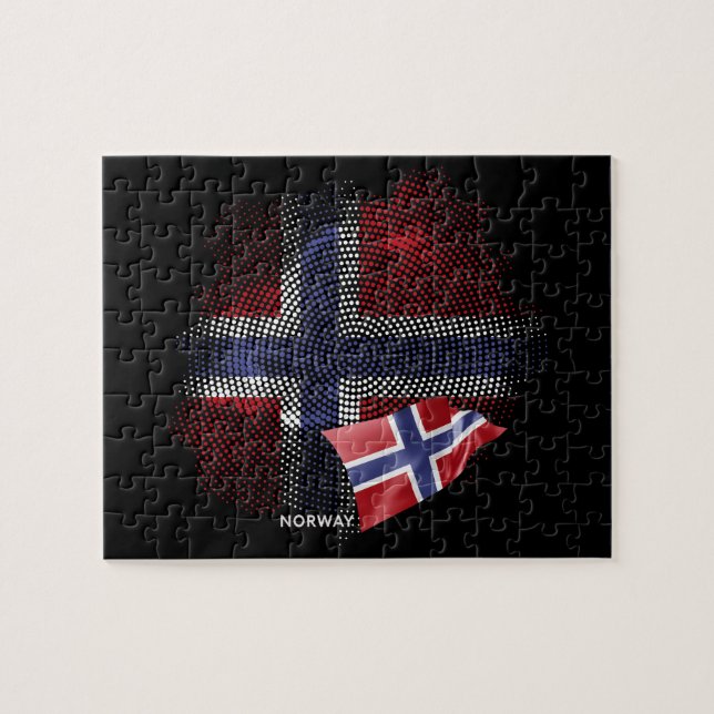 Puzzle bandera de Noruega (Horizontal)