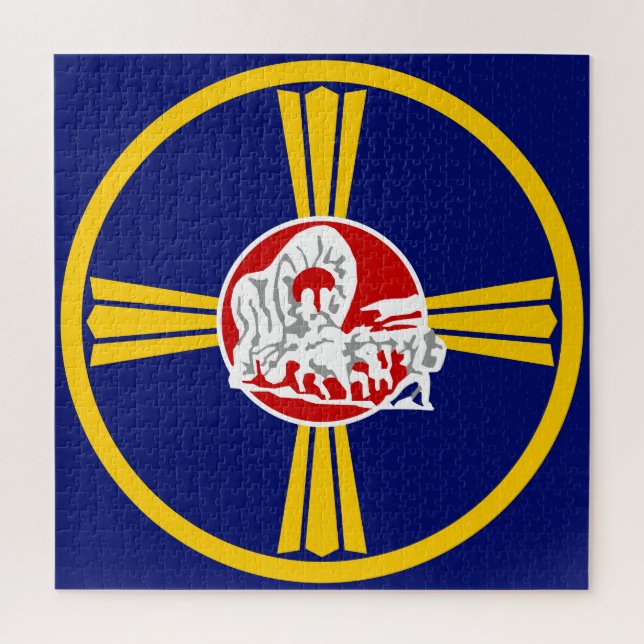 Puzzle Bandera de Omaha (Nebraska) (Vertical)