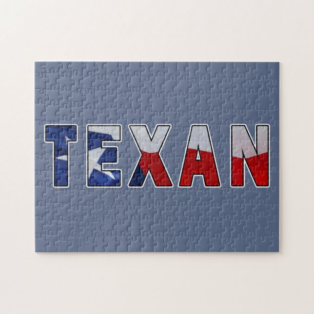 Puzzle Bandera de ondeo texana (Horizontal)