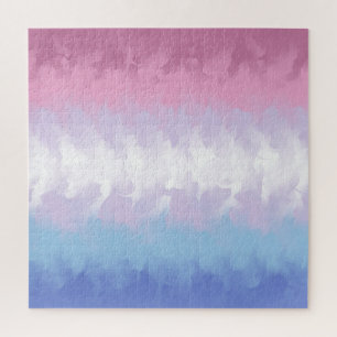 Puzzle Bandera de Orgullo Bigender Boho Pastel Esponjoso 
